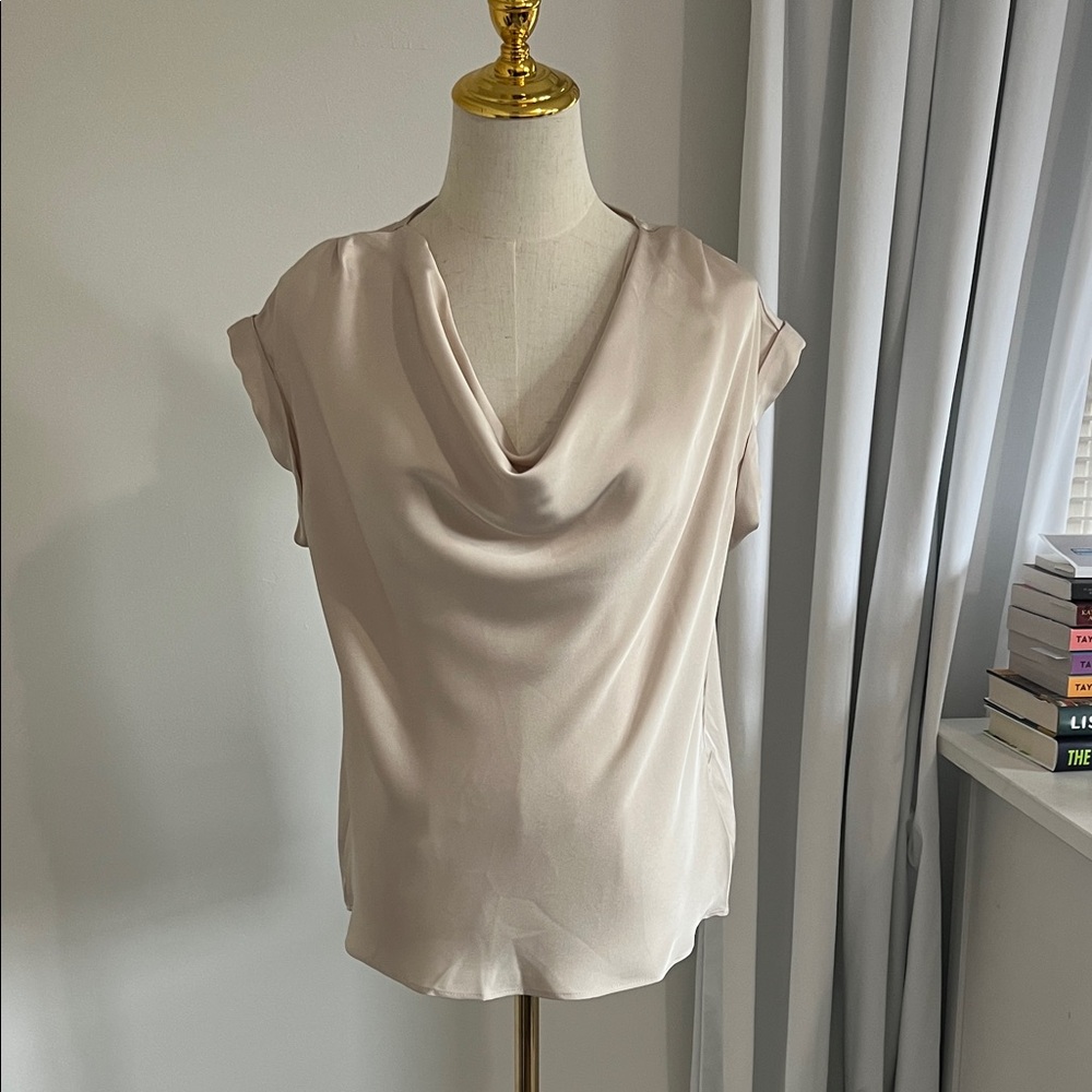 Express Cream Cowl Neck Blouse